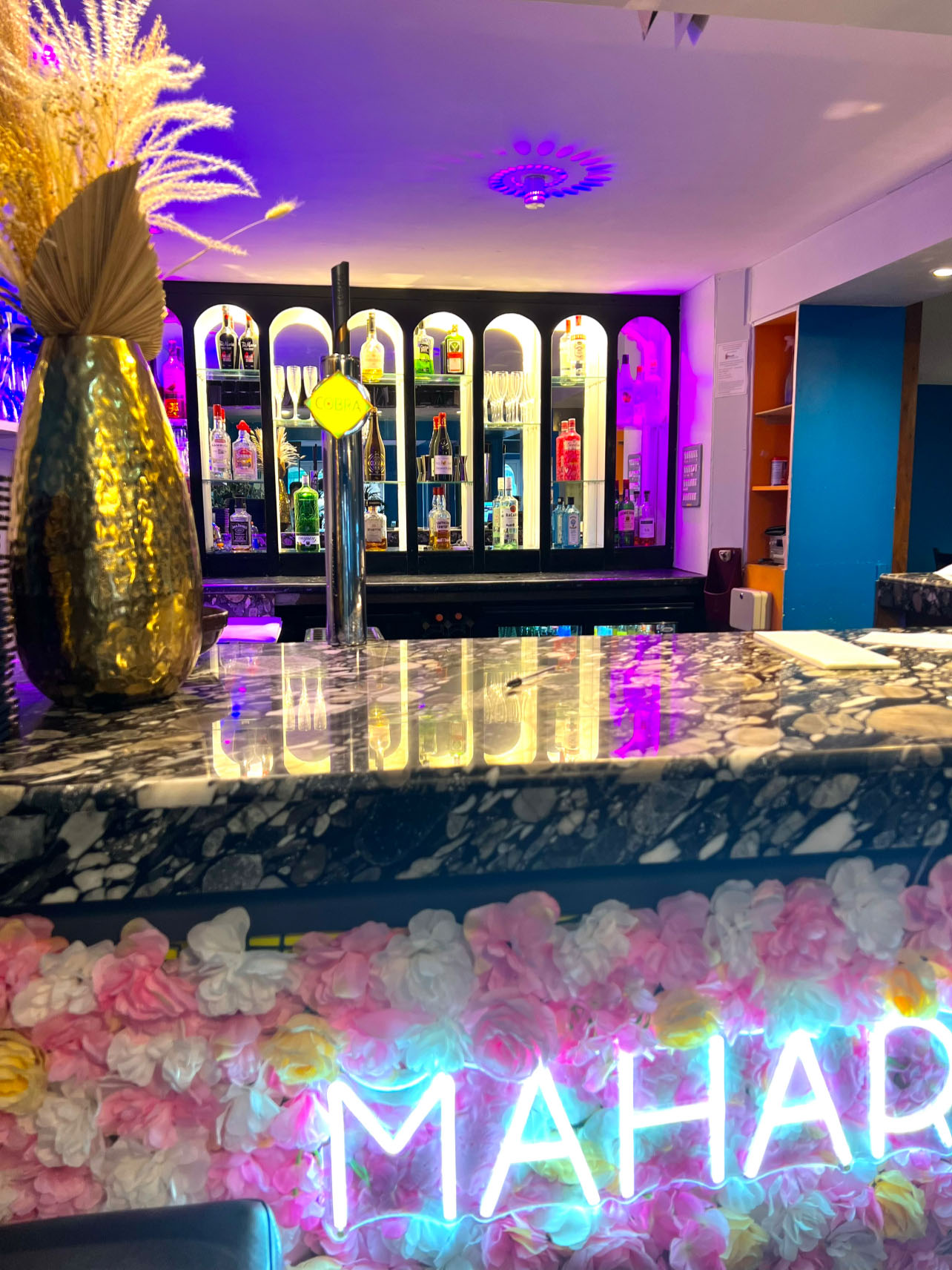 Bar and interior at The Maharaaj